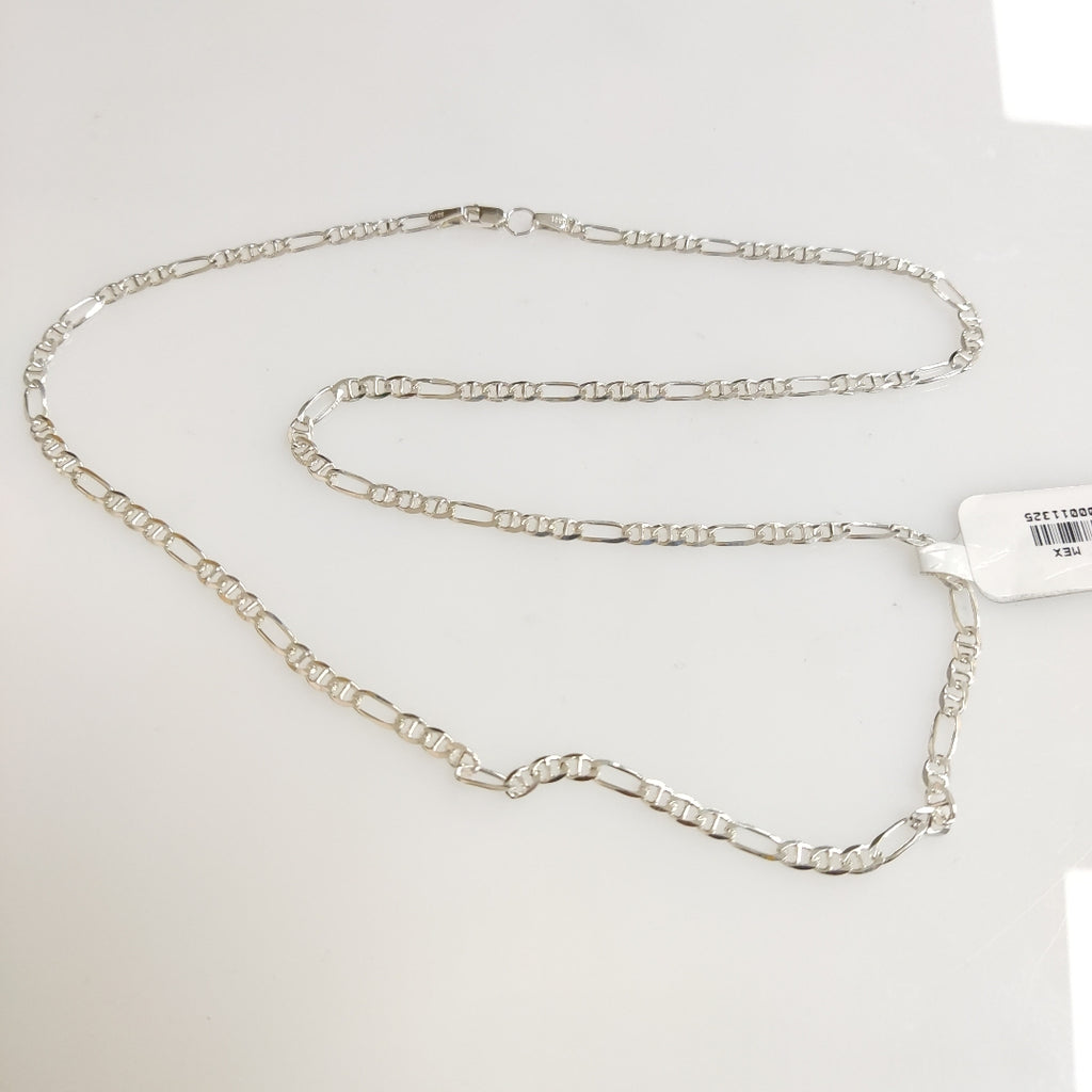 CADENA TEJIDO MARINERO PLATA .925 55 CM 8 GR (NUEVO)
