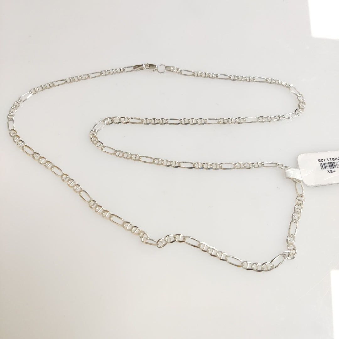 CADENA TEJIDO MARINERO PLATA .925 55 CM 8 GR (NUEVO)