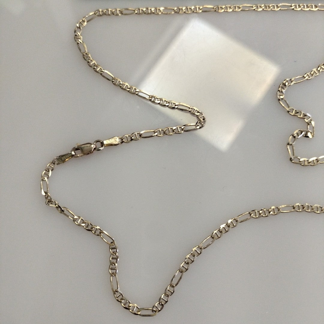 CADENAS TEJIDO FIGARO GUCHI ORO 10K 55 CM 4.9 GR (NUEVO)