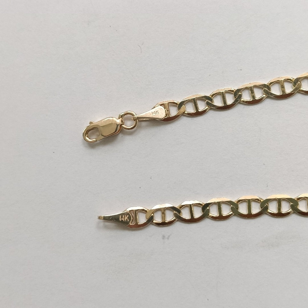 PULSERAS TEJIDO MARINERA ORO 14K 18 CM 2.9 GR (NUEVO)