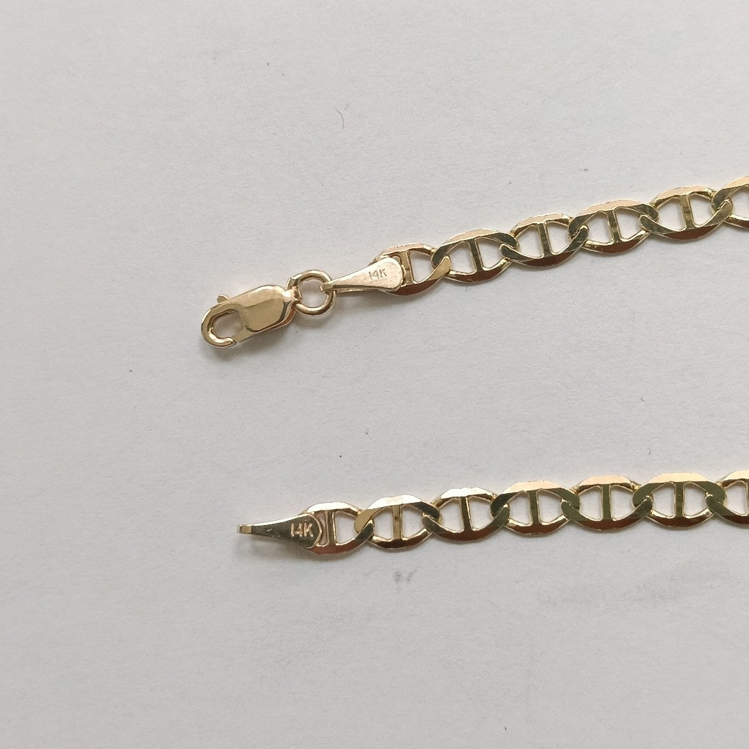 PULSERAS TEJIDO MARINERA ORO 14K 18 CM 2.9 GR (NUEVO)