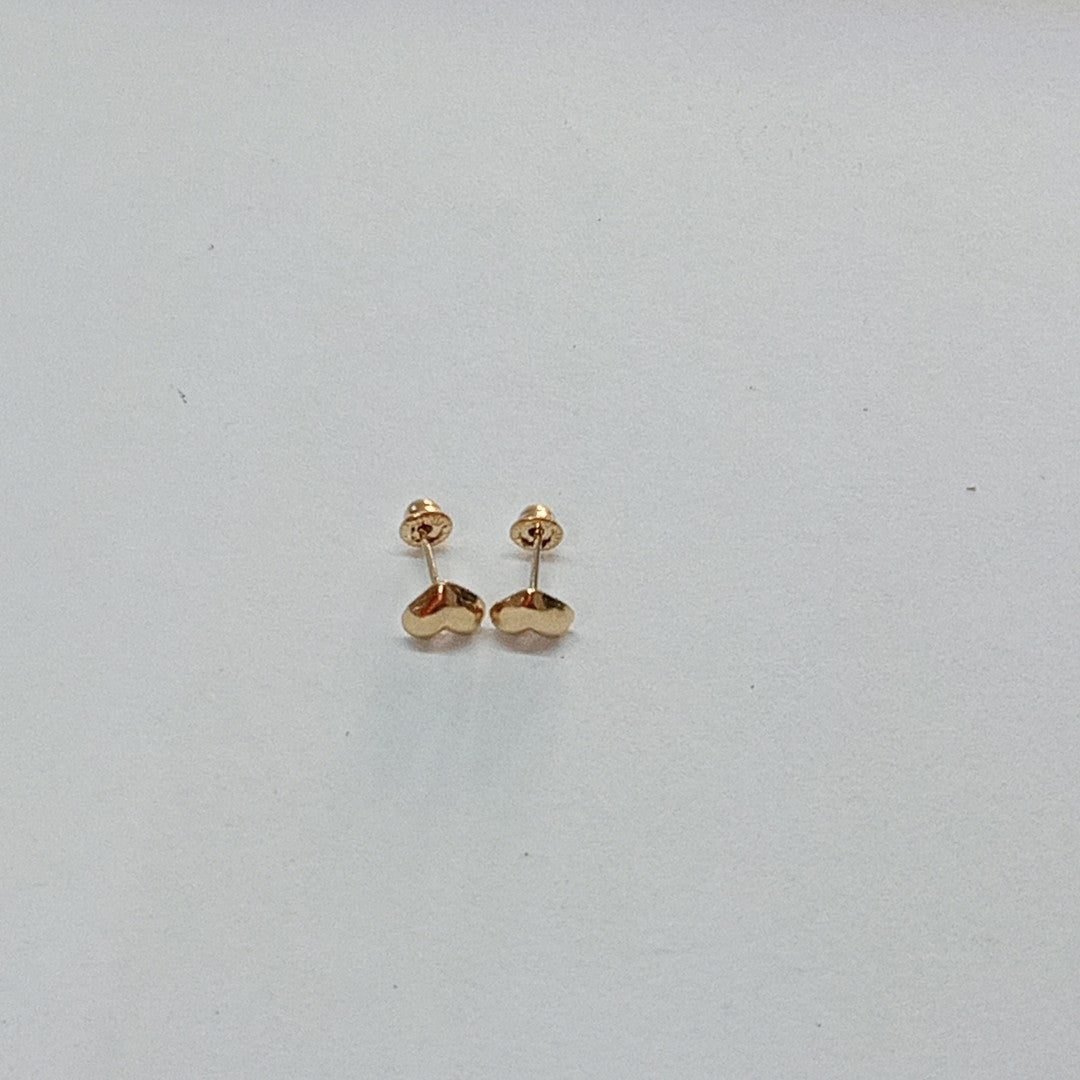 BROQUELES BROQUEL FIG CORAZON LISO 14K 0.1987 GR (NUEVO)