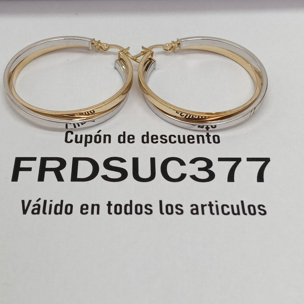 ARETES PAR ORO 14 K 3.3 GRMS (SEMINUEVO)