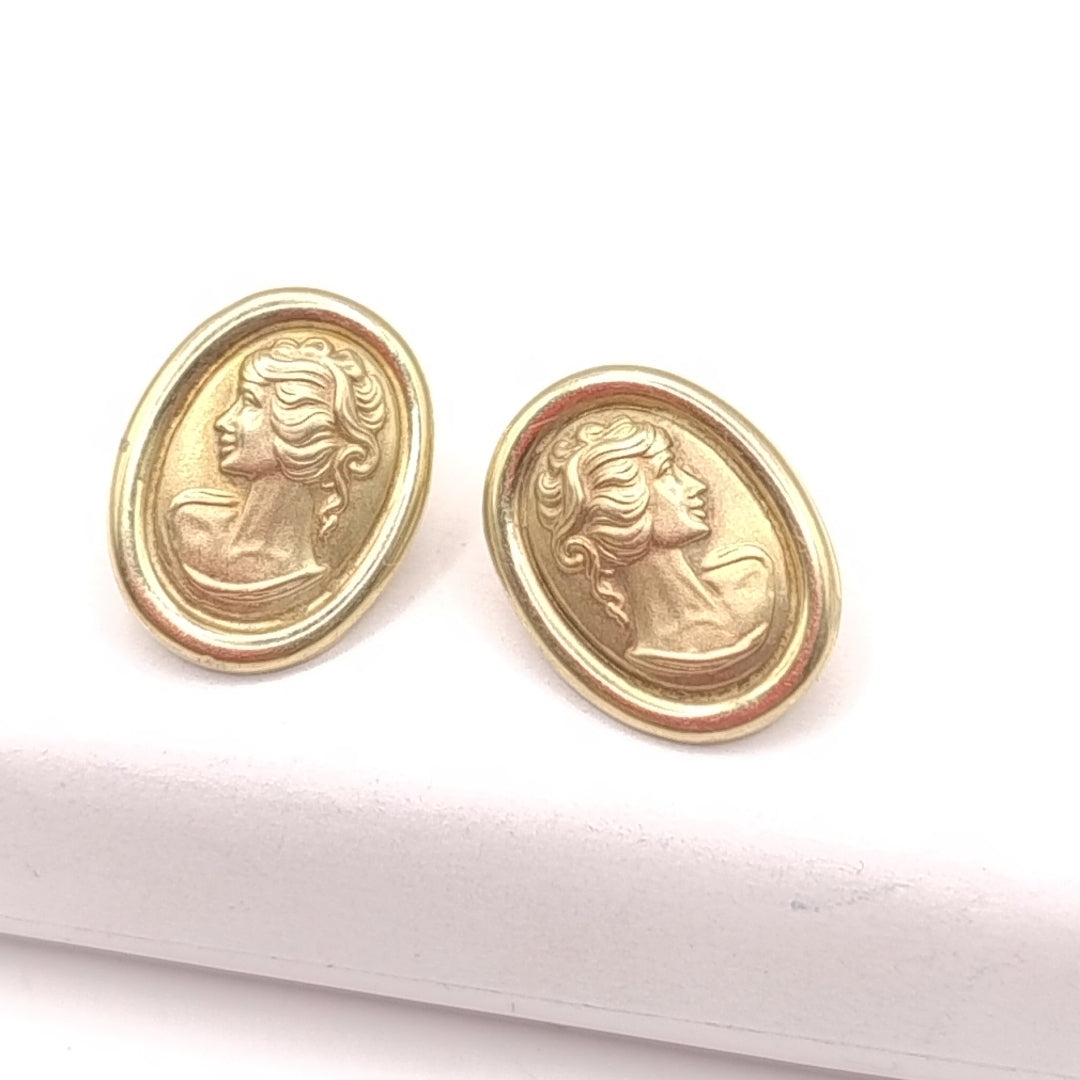 BROQUELES PAR ORO 14 K 2.6 GRMS (SEMINUEVO)