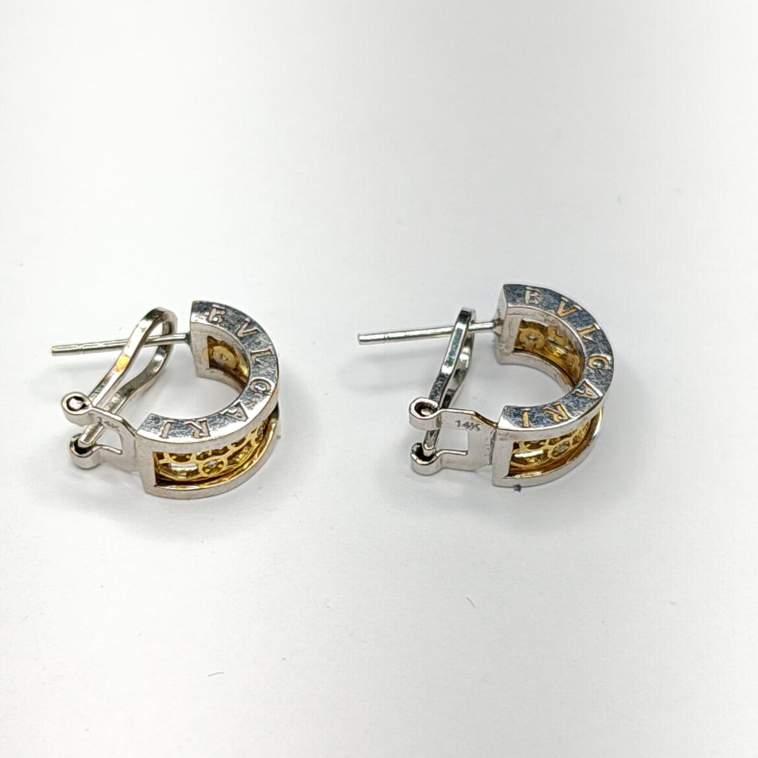 ARETES PAR ORO COMBINADO 14 K 5,60 GRMS (SEMINUEVO)