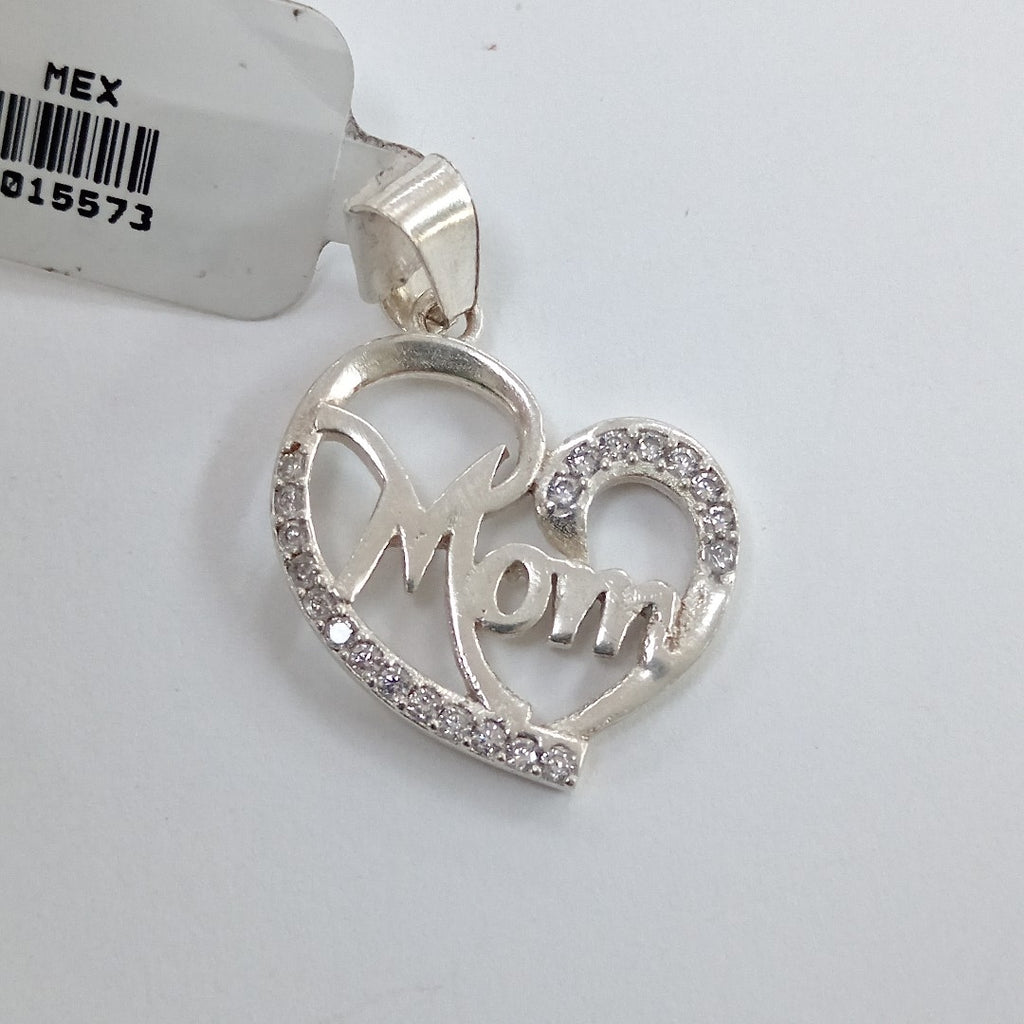 DIJE CORAZON C/CIRCONIAS PLATA .925 3.1 GR (NUEVO)