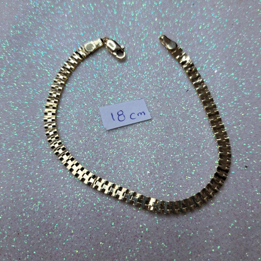 PULSERA ESPECIAL 14K 18 CM 4.1 GR (NUEVO)