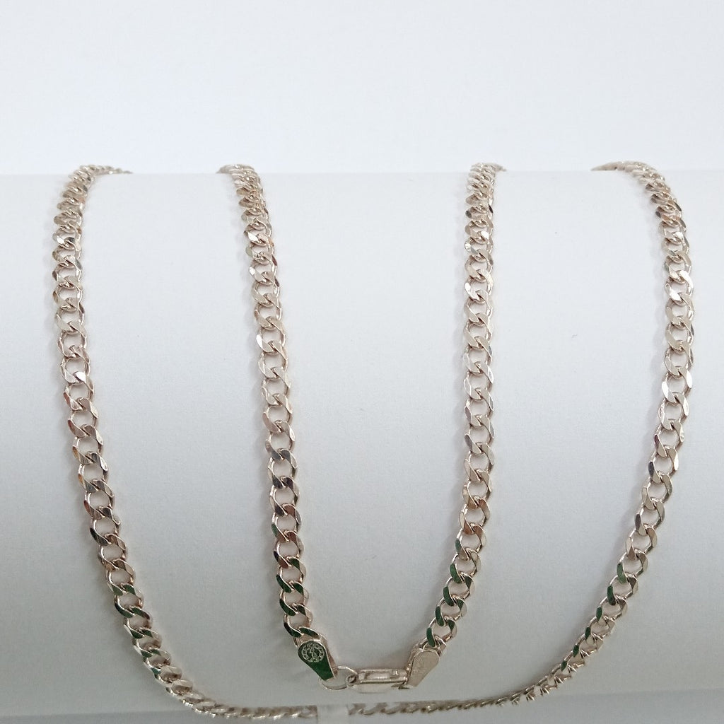 CADENA TEJIDO BARBADO PLATA .925 55 CM 11.8 GR (NUEVO)