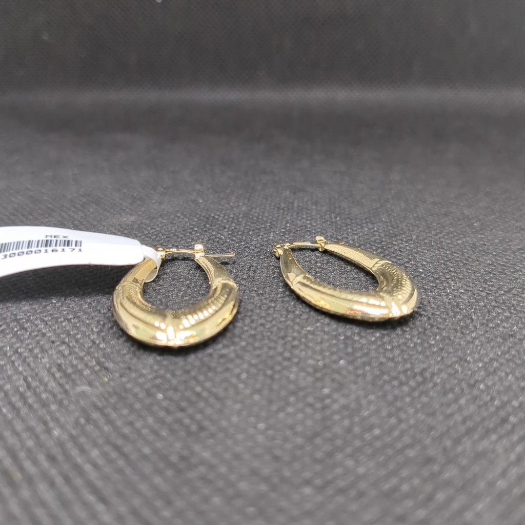 ARETES ARRACADAS ESTRIADAS 14K 2.6 GR (NUEVO)