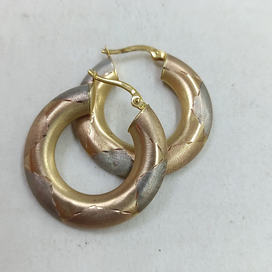ARRACADAS PAR ORO 14 K 3.6 GRMS (SEMINUEVO)