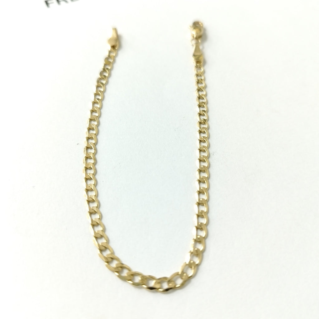 PULSERA TEJIDO BARBADA 14K 18 CM 3.3 GR (NUEVO)