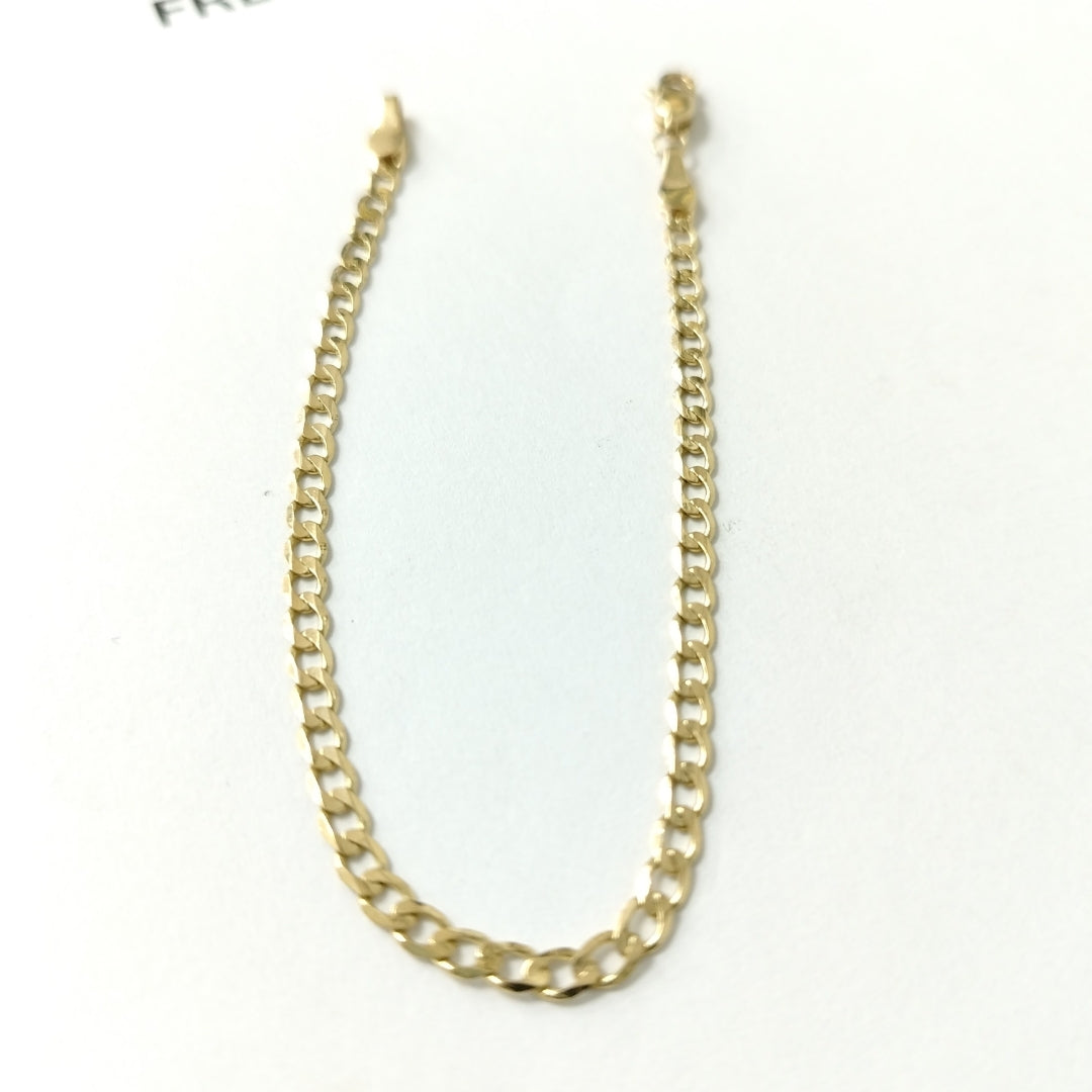 PULSERA TEJIDO BARBADA 14K 18 CM 3.3 GR (NUEVO)