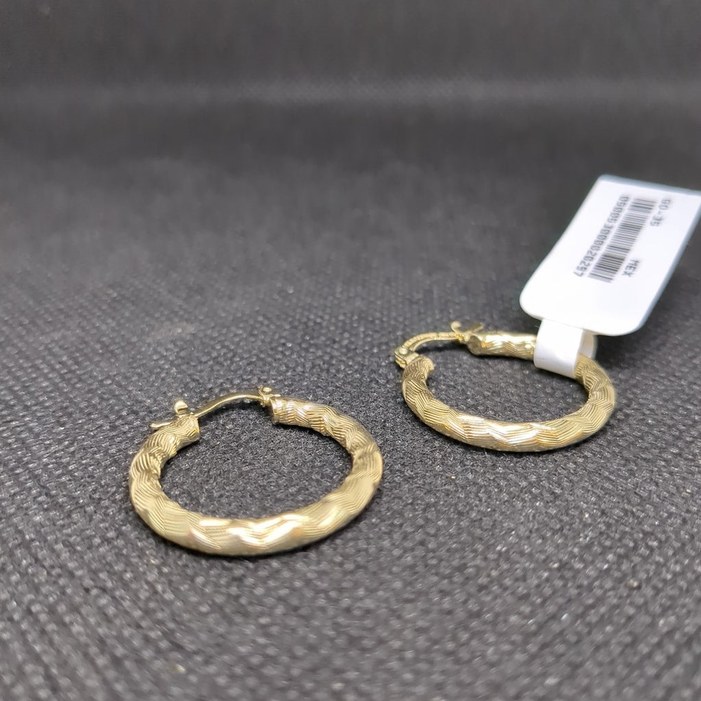 ARETES TEJIDO ARRACADA LABRADA 14K 2.7 GR (NUEVO)