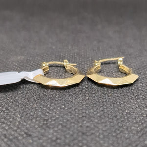 ARETES TEJIDO ARRACADAS FACETADAS 14K 1.7 GR (NUEVO)