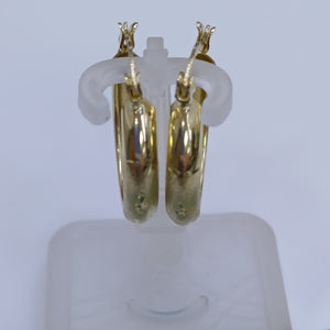 ARETES TEJIDO ARRACADA SATINADA 14K 2.6 GR (NUEVO)