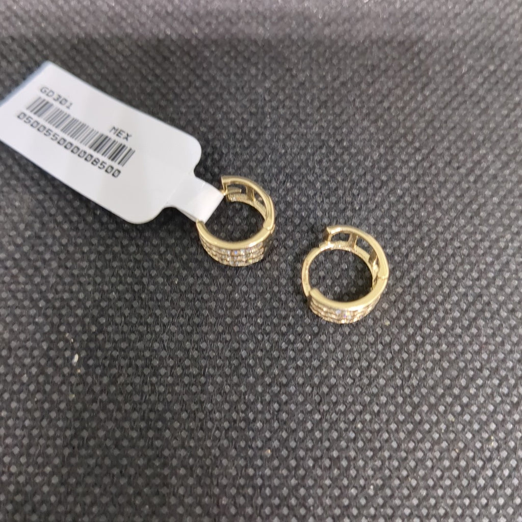 ARETES HUGGIES C CIRCONIA 14K 2.1 GR (NUEVO)