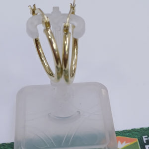 ARETES TEJIDO ARRACADAS LISAS 14K 1.2 GR (NUEVO)
