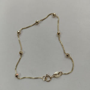 PULSERA ESPECIAL CON BOLITAS 14K 18 CM 1.4 GR (NUEVO)