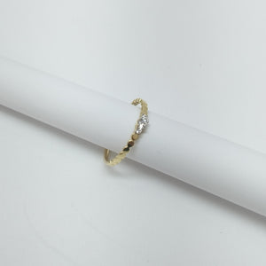 ANILLO ANILLITO C CIRCONIAS 14K 8.5 TALLA 1.2 GR (NUEVO)