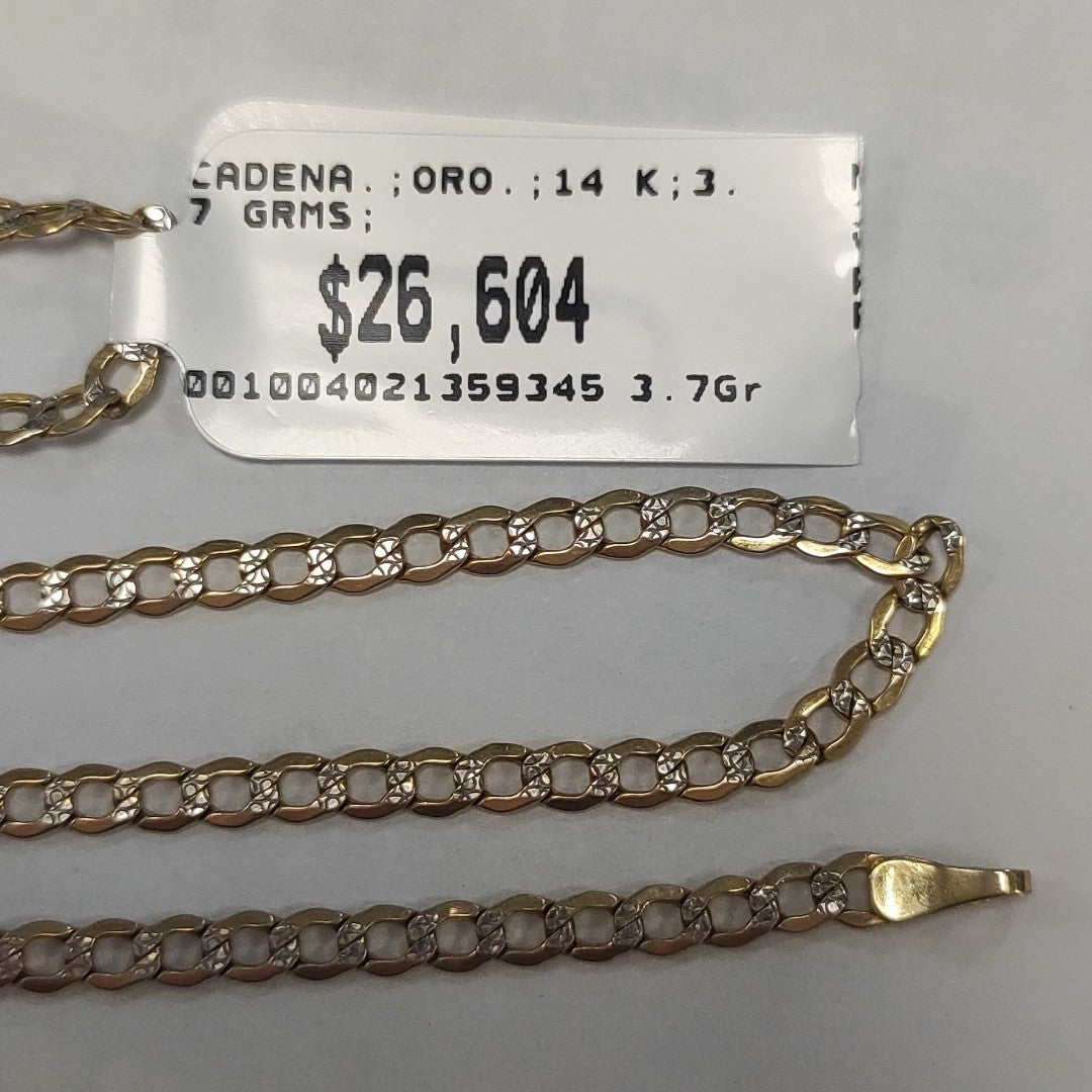 CADENA ORO 14 K 3.7 GRMS (SEMINUEVO)