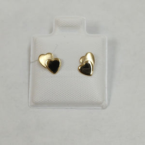 BROQUELES BROQUEL CORAZON DOBLE 14K 0.2171 GR (NUEVO)