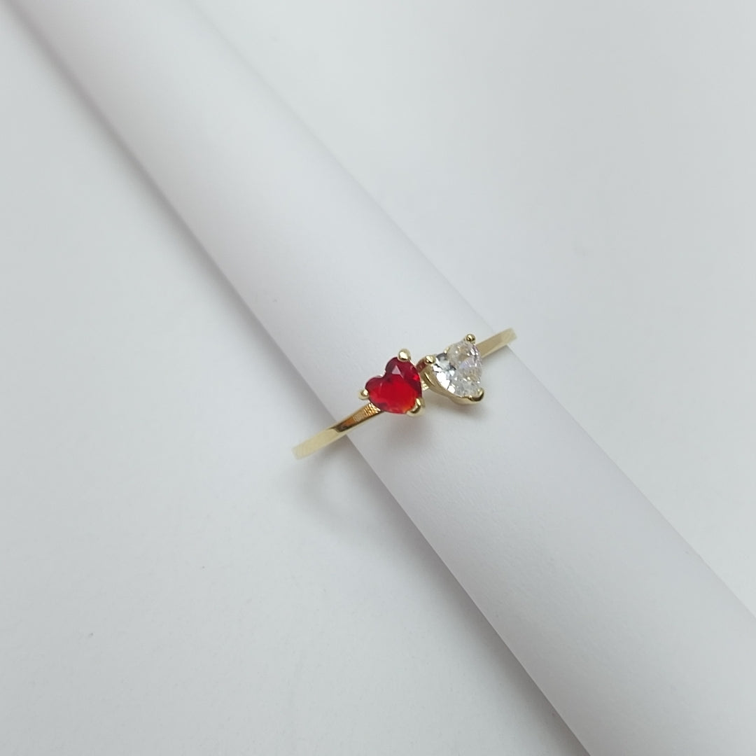 ANILLOS C PIEDRAS COLOR 14K TALLA 8 1.12 GR (NUEVO)