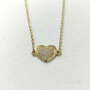 PULSERA TEJIDO ESPECIAL C CORAZON CIRCONIAS 14K 18 CM 2.1 GR (NUEVO)