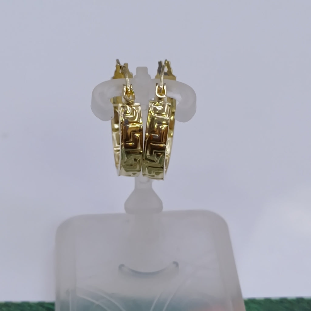 ARETES ARRACADAS FIG GRECAS 14K 1.7 GR (NUEVO)