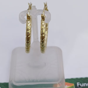 ARETES ARRACADAS LABRADAS 14K 3.2 GR (NUEVO)