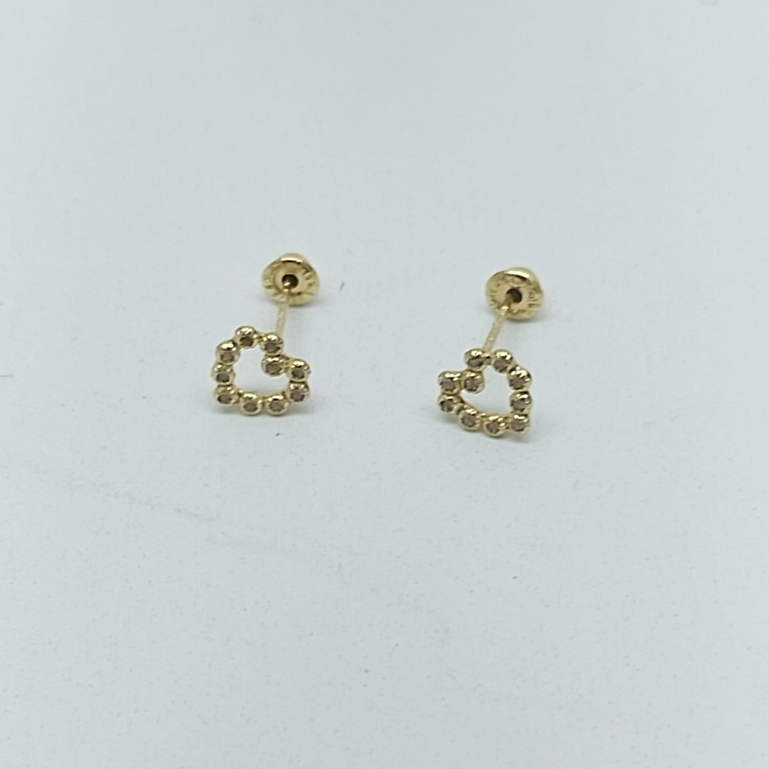 BROQUELES BROQUEL FIG CORAZON 14K 0.23 GR (NUEVO)