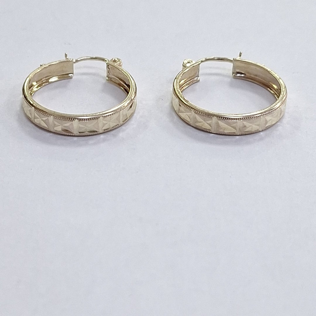 ARETES ARRACADAS LABRADAS 10K 2.4 GR (NUEVO)
