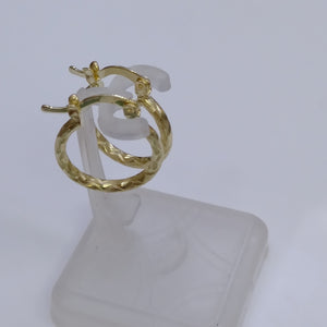 ARETES ARRACADAS TRENZADAS 14K 18 1.6 GR (NUEVO)