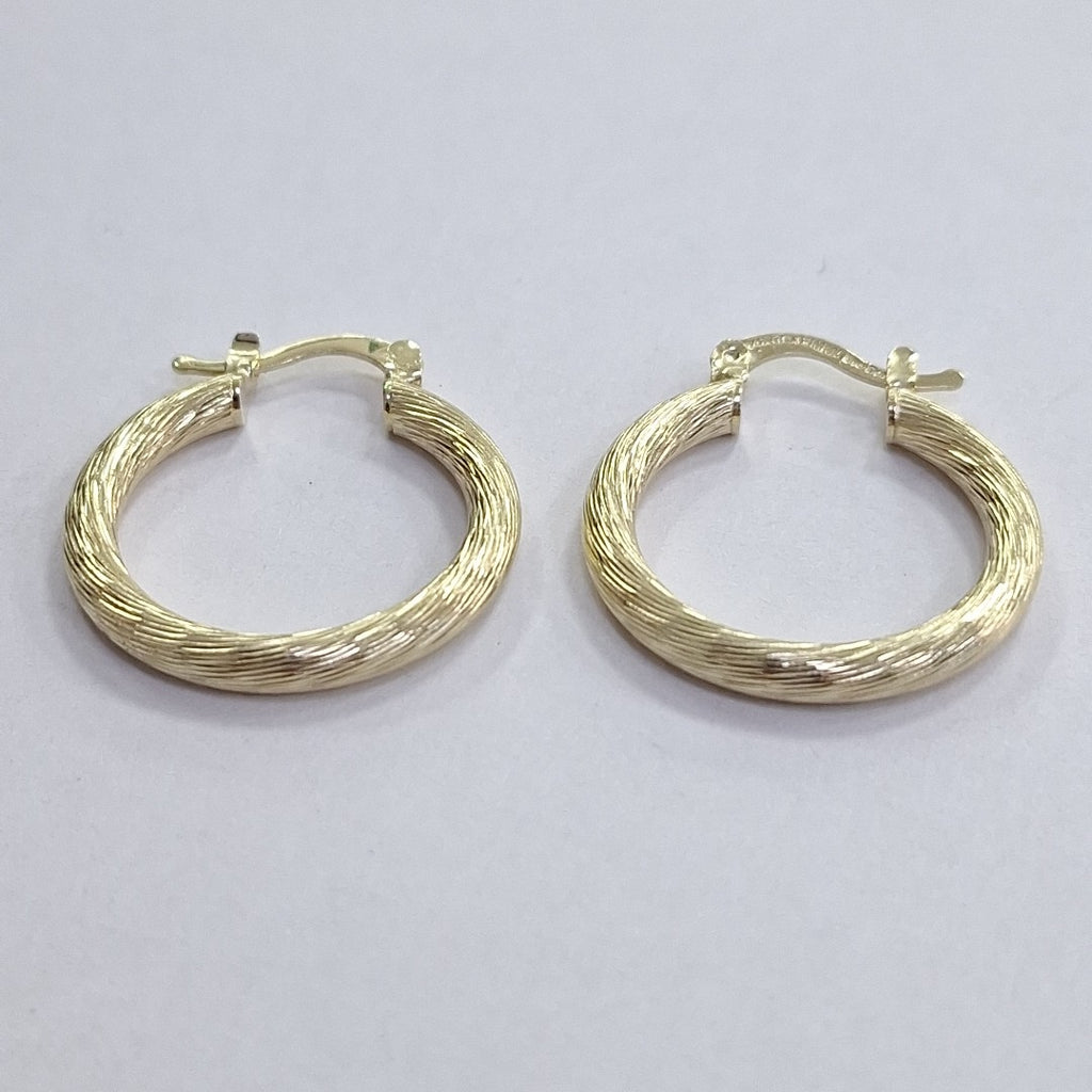 ARETES TEJIDO ARRACADAS ASTRIADAS 14K 3 GR (NUEVO)