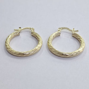 ARETES TEJIDO ARRACADAS ASTRIADAS 14K 3 GR (NUEVO)