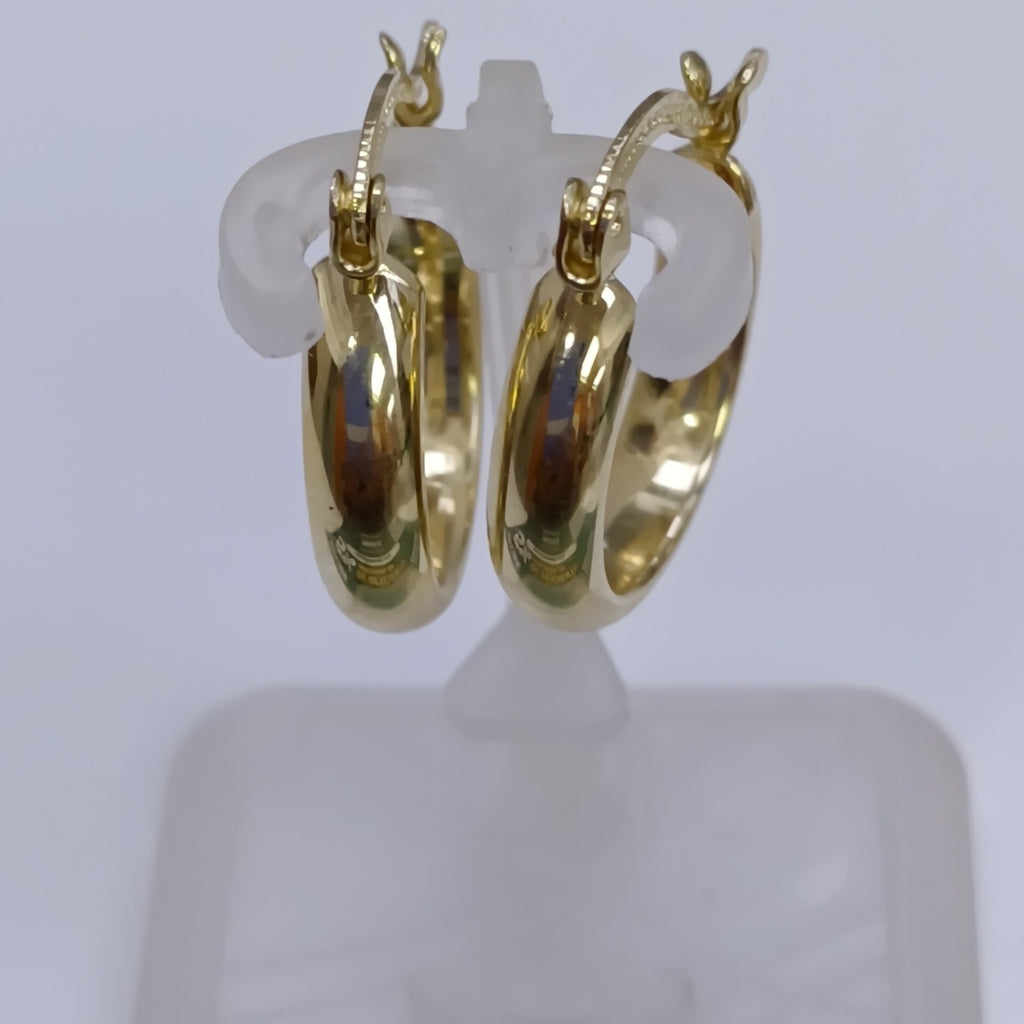 ARETES ARRACADA LISA 14K 1.8 GR (NUEVO)