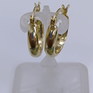 ARETES ARRACADA LISA 14K 1.8 GR (NUEVO)