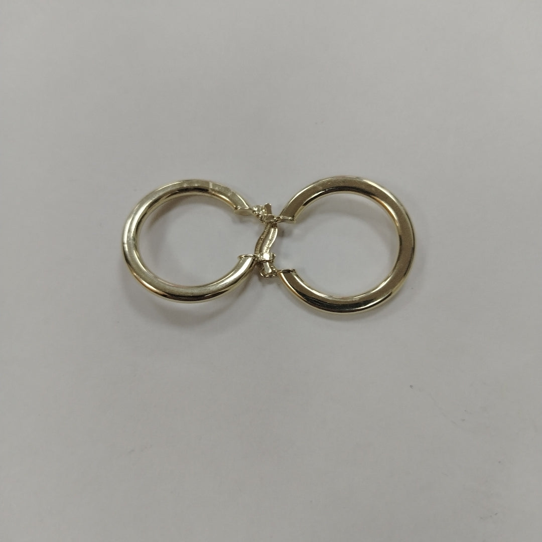 ARETES TEJIDO ARRACADA LISA 14K 2.1 GR (NUEVO)