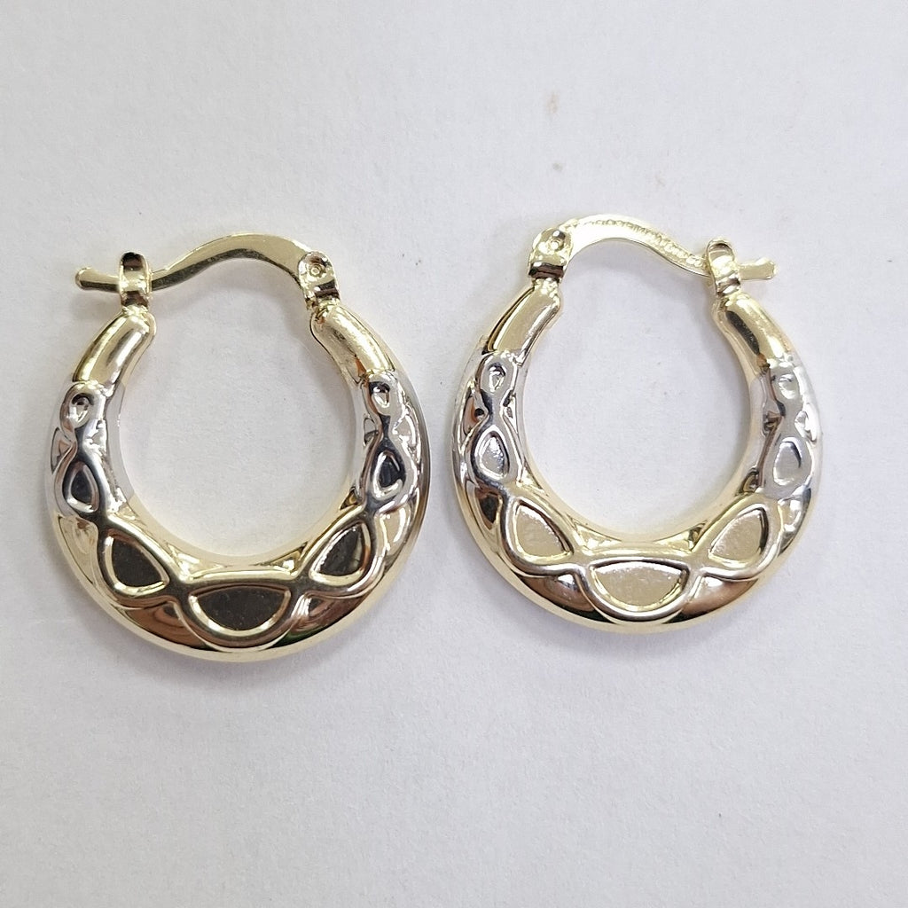 ARETES ARRACADAS COMBINADAS CON INFINITO 14K 2.2 GR (NUEVO)