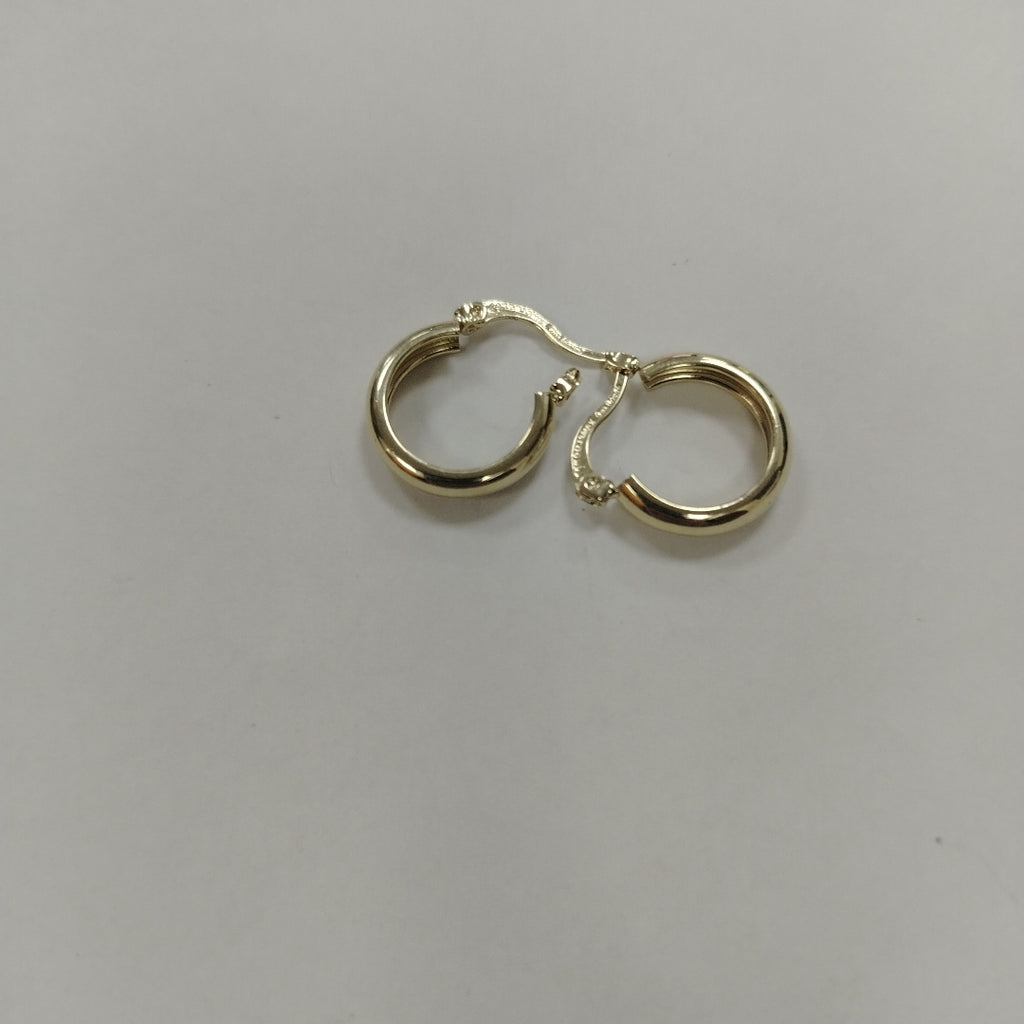 ARETES TEJIDO ARRACADAS LISAS 14K 2.2 GR (NUEVO)