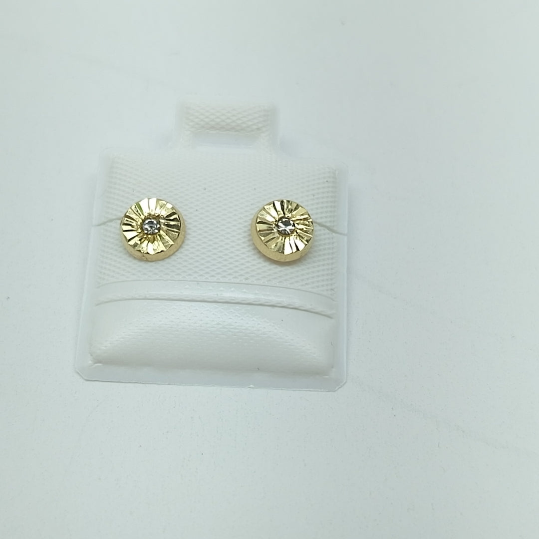 BROQUELES BROQUEL FIG BOTON C CIRCONIA 14K 0.2916 GR (NUEVO)