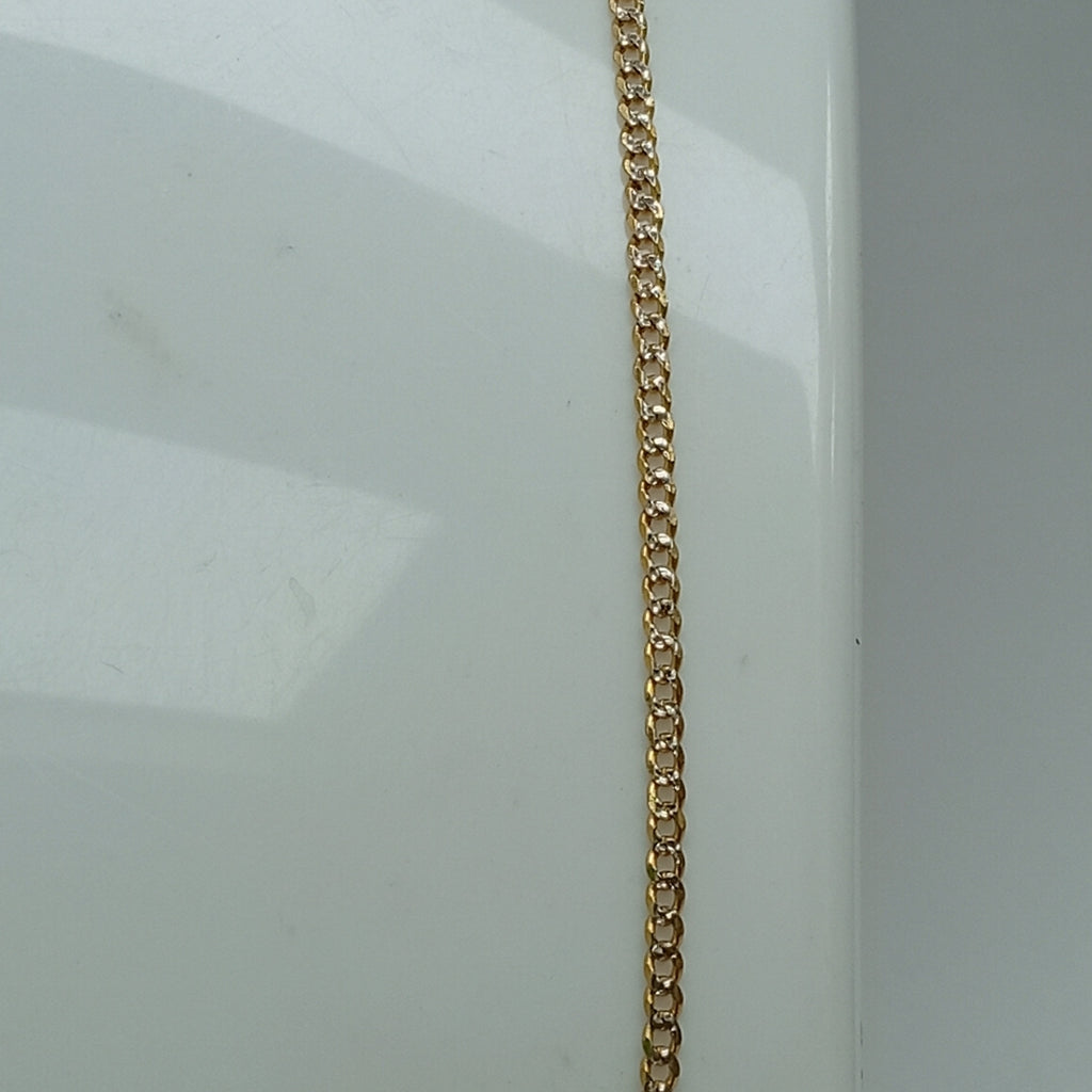 CADENAS BARBADA DIAMANTADA ORO 14K 60 CM 6.1 GR (NUEVO)