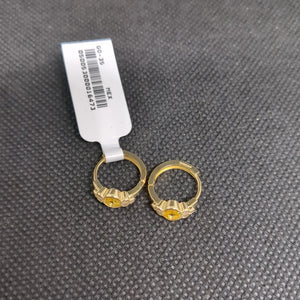 ARETES ARRACADAS CON CIRCONIAS Y PDRAS COL 14K 3.2 GR (NUEVO)