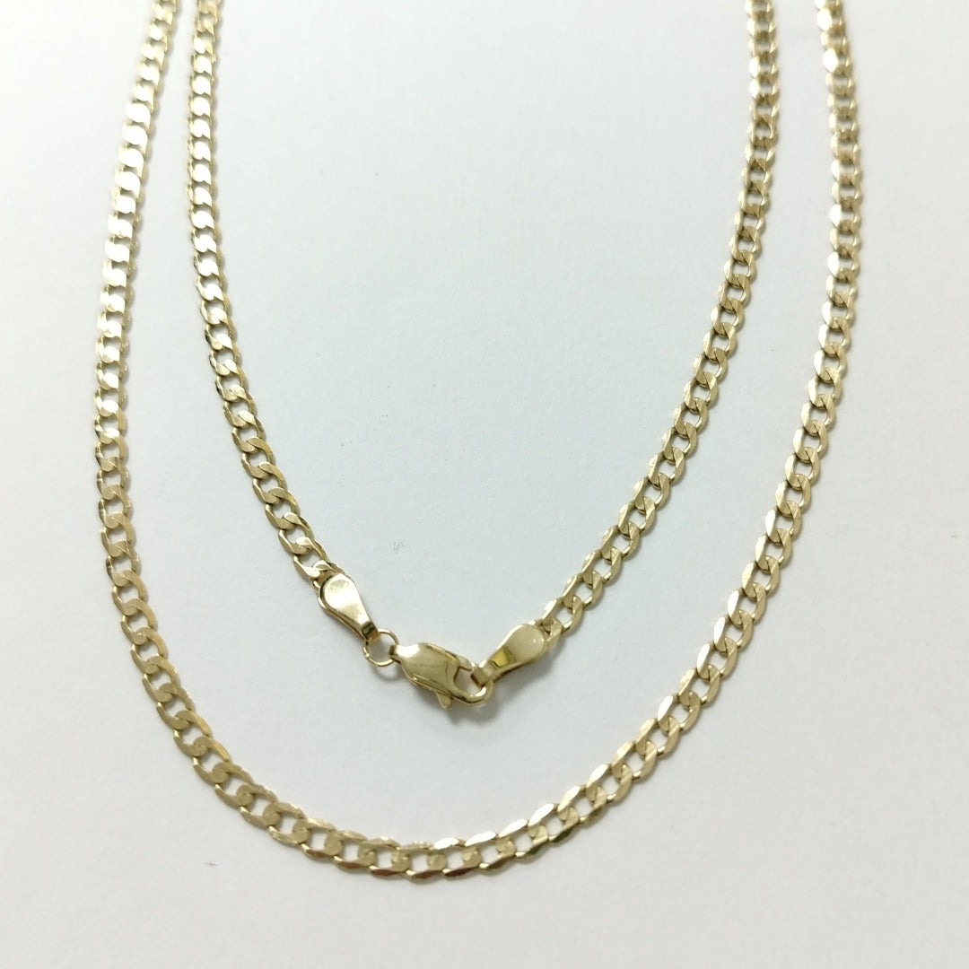 CADENA TEJIDO BARBADA 14K 60 CM 8.9 GR (NUEVO)
