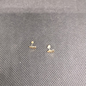 BROQUELES BROQUEL CORAZON DOBLE 14K 0.2171 GR (NUEVO)