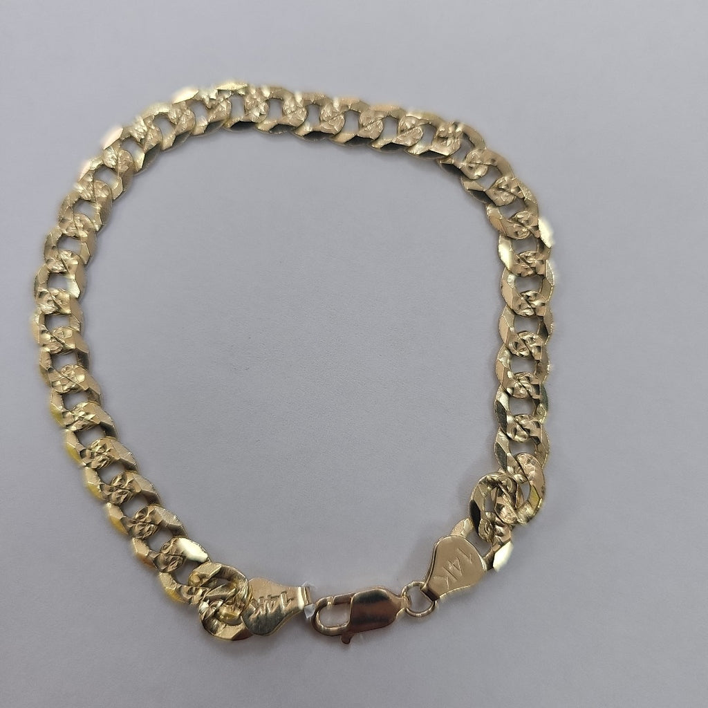 PULSERA BARBADA 14K 21 CM 17.4 GR (NUEVO)