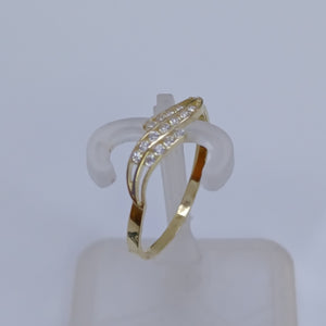 ANILLOS CON CIRCONIAS 14K TALLA 7 0.9 GR (NUEVO)