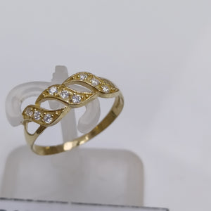 ANILLOS CON CIRCONIAS 14K TALLA 8 1.4 GR (NUEVO)