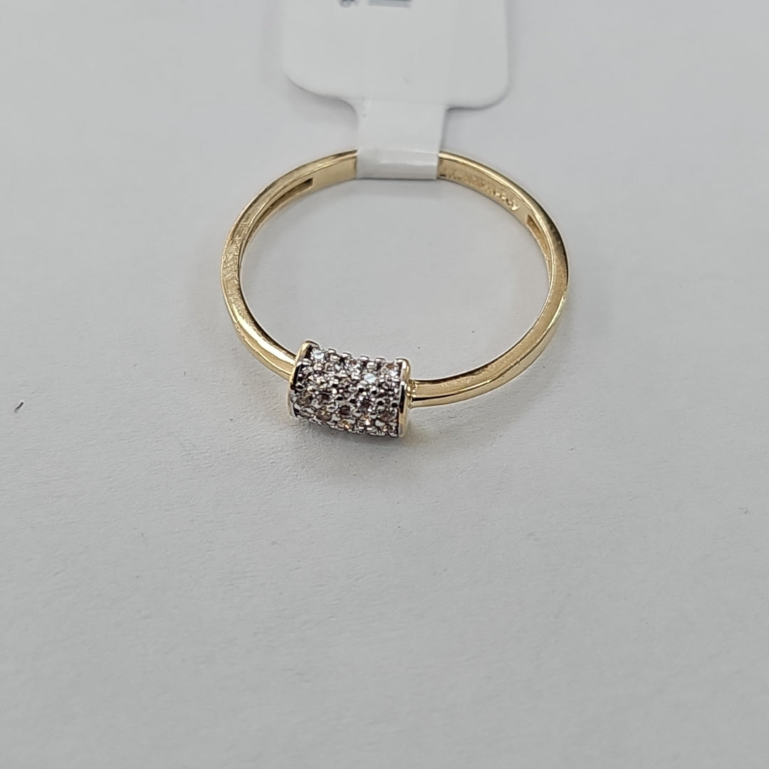 ANILLO ANILLITO C CIRCONIAS 14K 8 TALLA 1.3 GR (NUEVO)