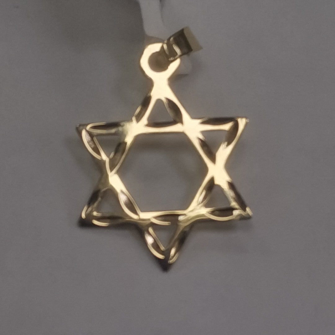 DIJE TEJIDO ESTRELLA DE DAVID 14K 0.5 GR (NUEVO)