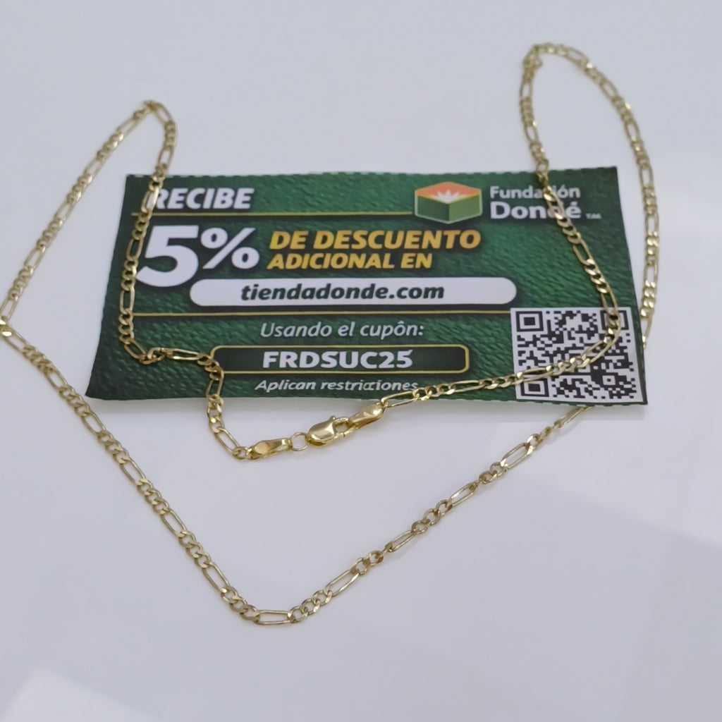 CADENA TEJIDO 3X1 14K 55 CM 5.3 GR (NUEVO)